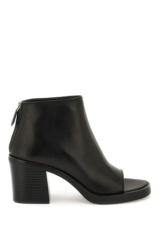 Miu Miu Leather Open Toe Booties 