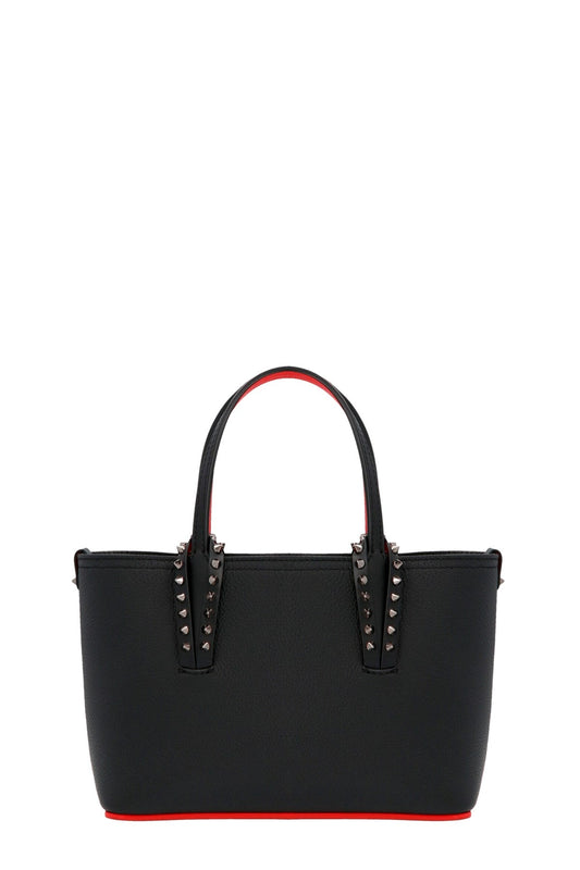 CHRISTIAN LOUBOUTIN Cabata Mini Spiked Black Leather Tote