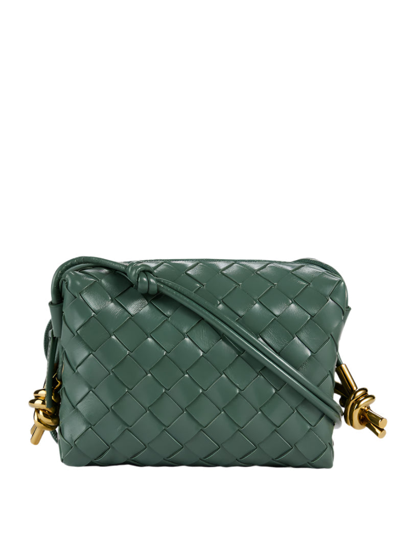 BOTTEGA VENETA Mini Loop Metal Knot Leather Shoulder Bag