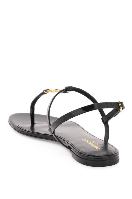 Patent Leather Cassandra Flat Sandals