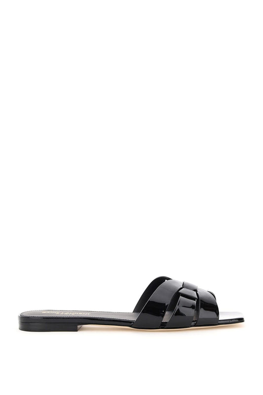 Saint Laurent Patent Leather Nu Pieds Tribute 05 Slides 