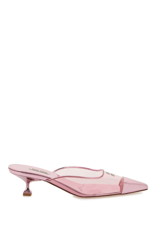 Miu Miu Plexi & Leather Mules 