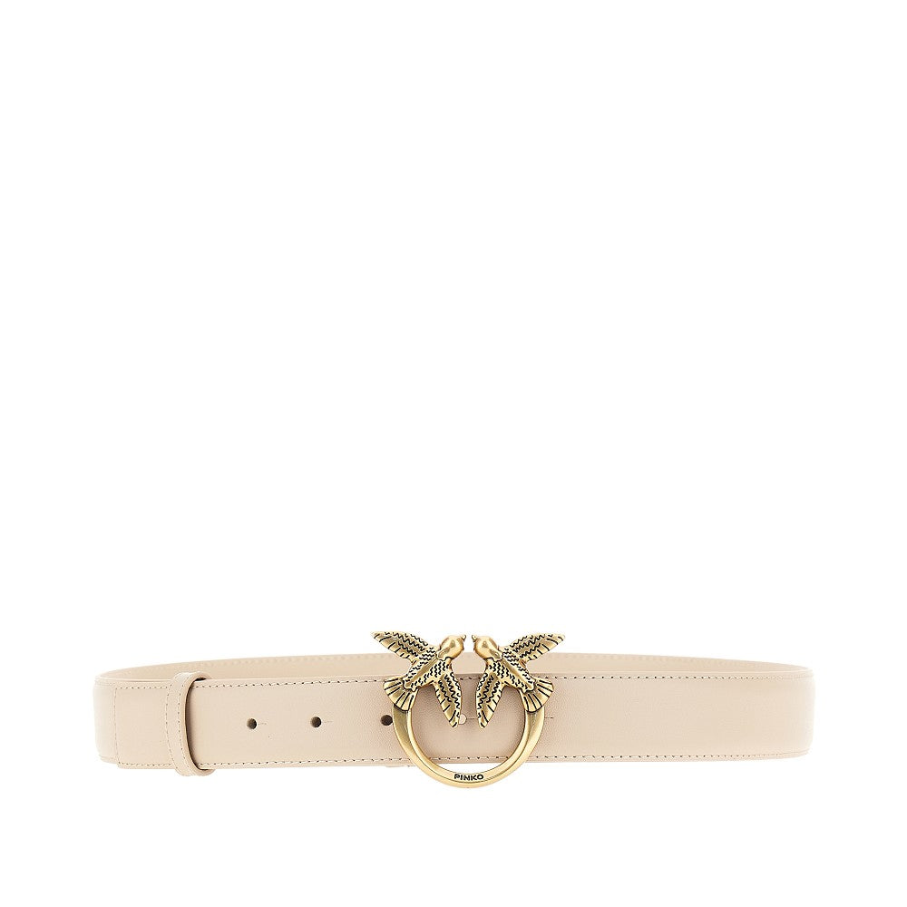 love birds leather belt