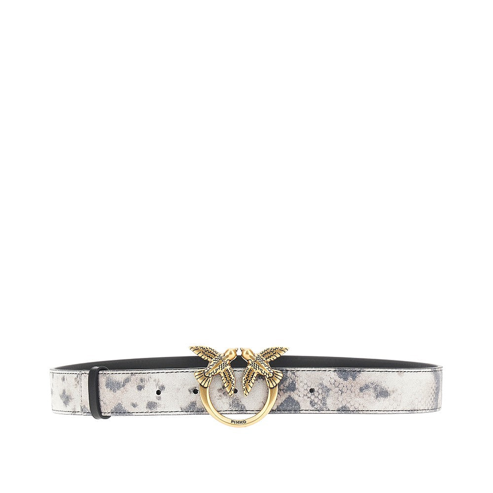 love birds leather belt