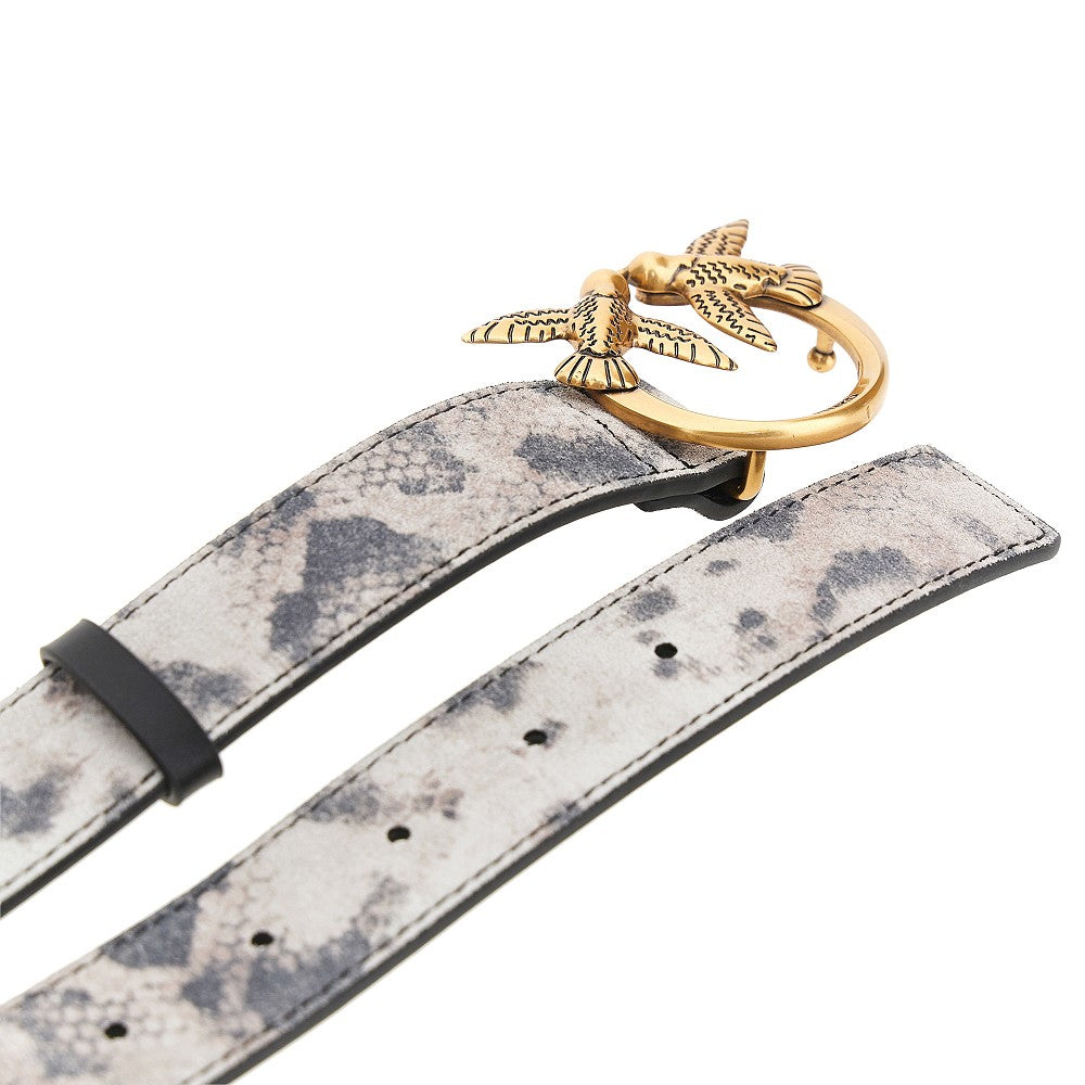 love birds leather belt