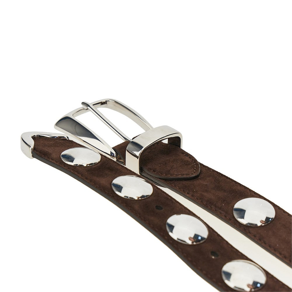 KHAITE 90 benny suede leather belt