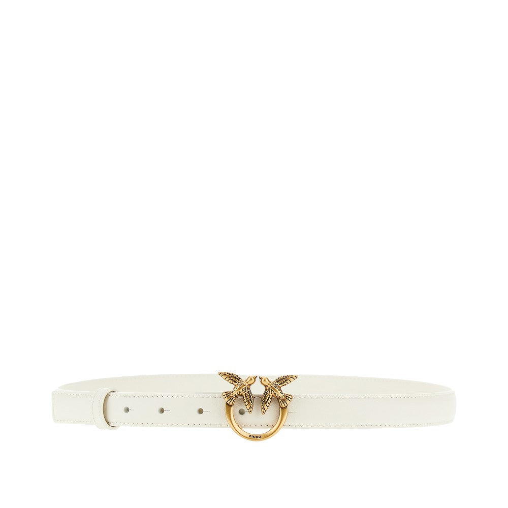 PINKO S love birds leather belt