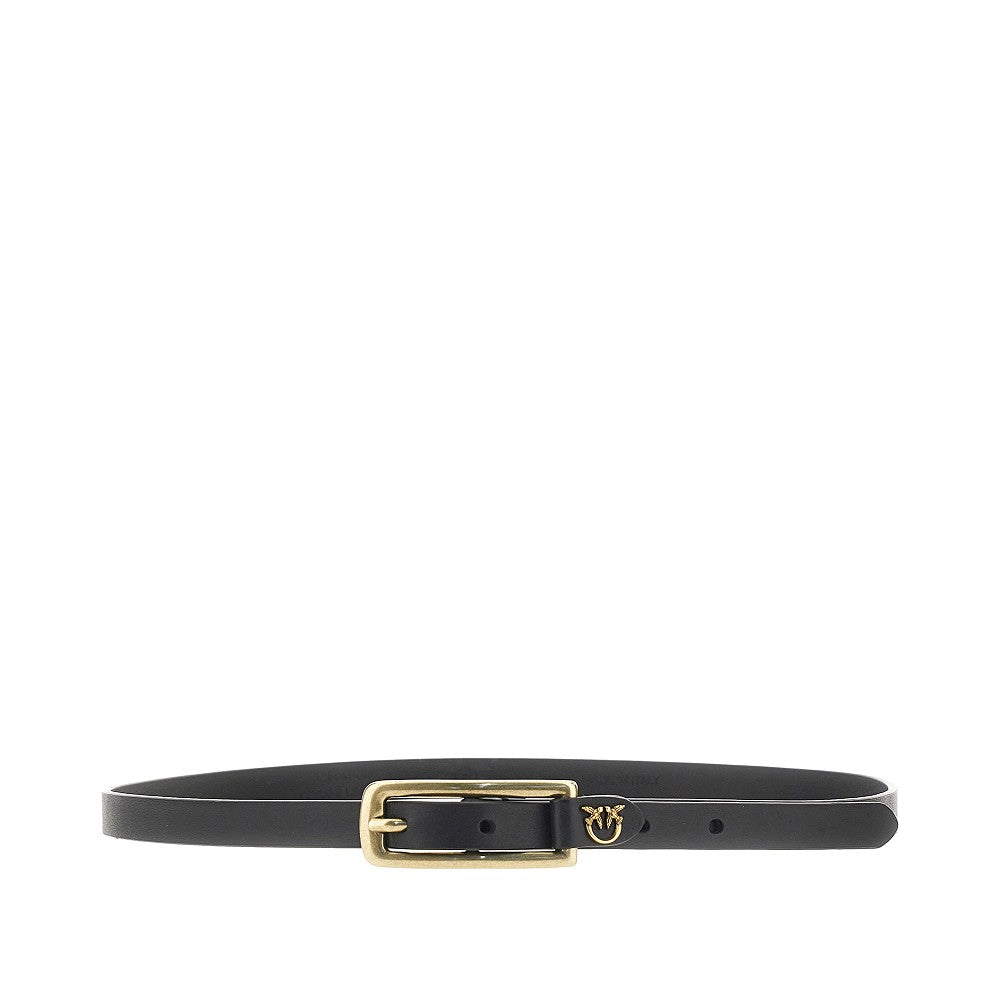 leather belt with love birds detail