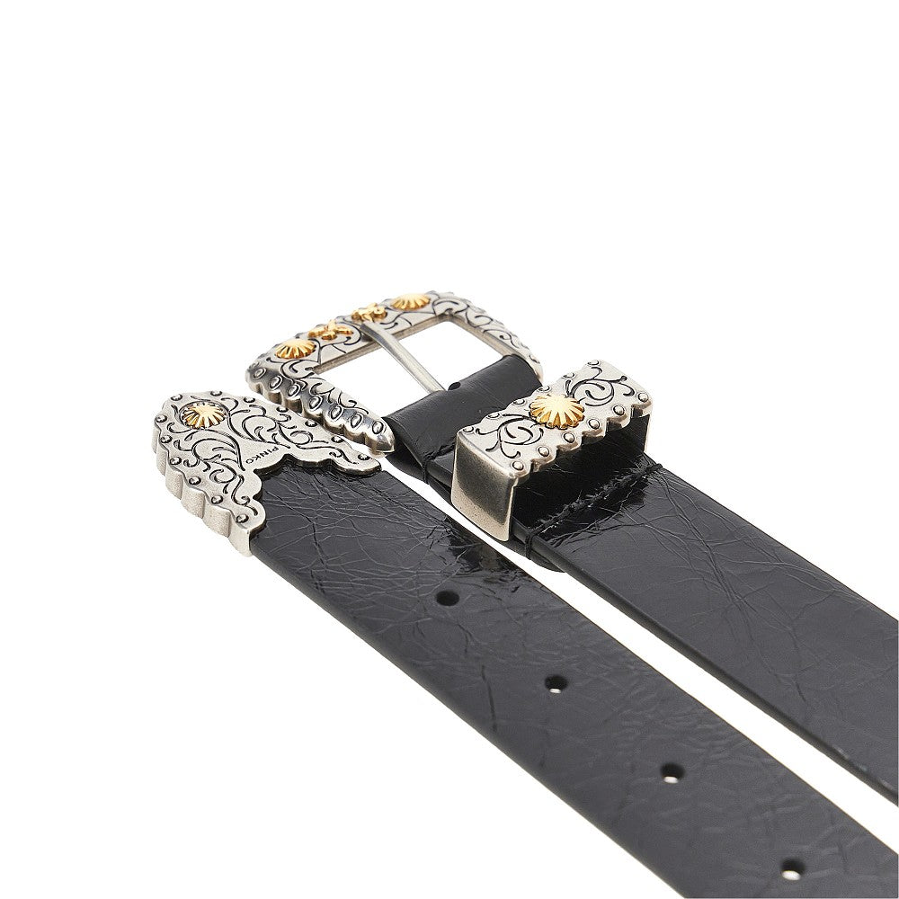 patent-leather belt