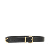 hammered buckle leather belt