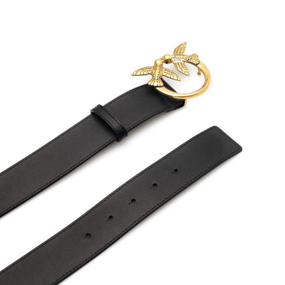 PINKO XS leather love birds high-rise belt