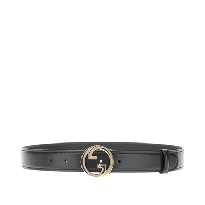 interlocking gg buckle leather belt