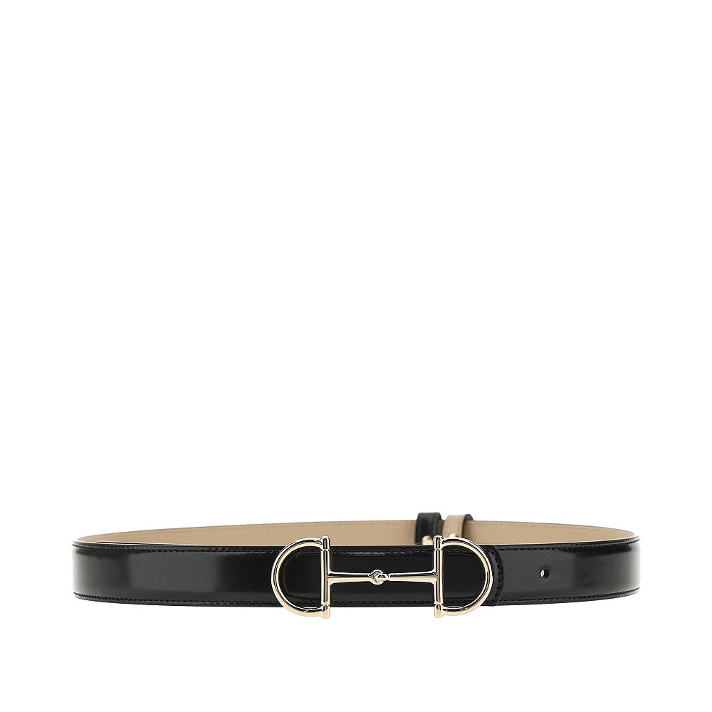 GUCCI 75 reversible leather belt with horsebit
