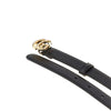 smooth leather belt with double g buckle