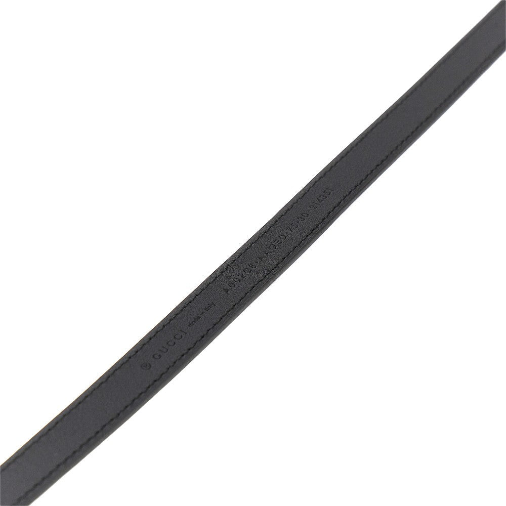 leather belt with gg interlock
