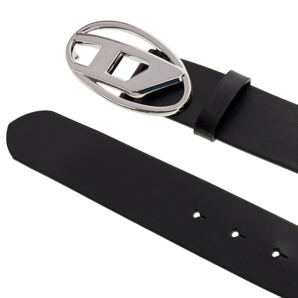 d logo leather belt