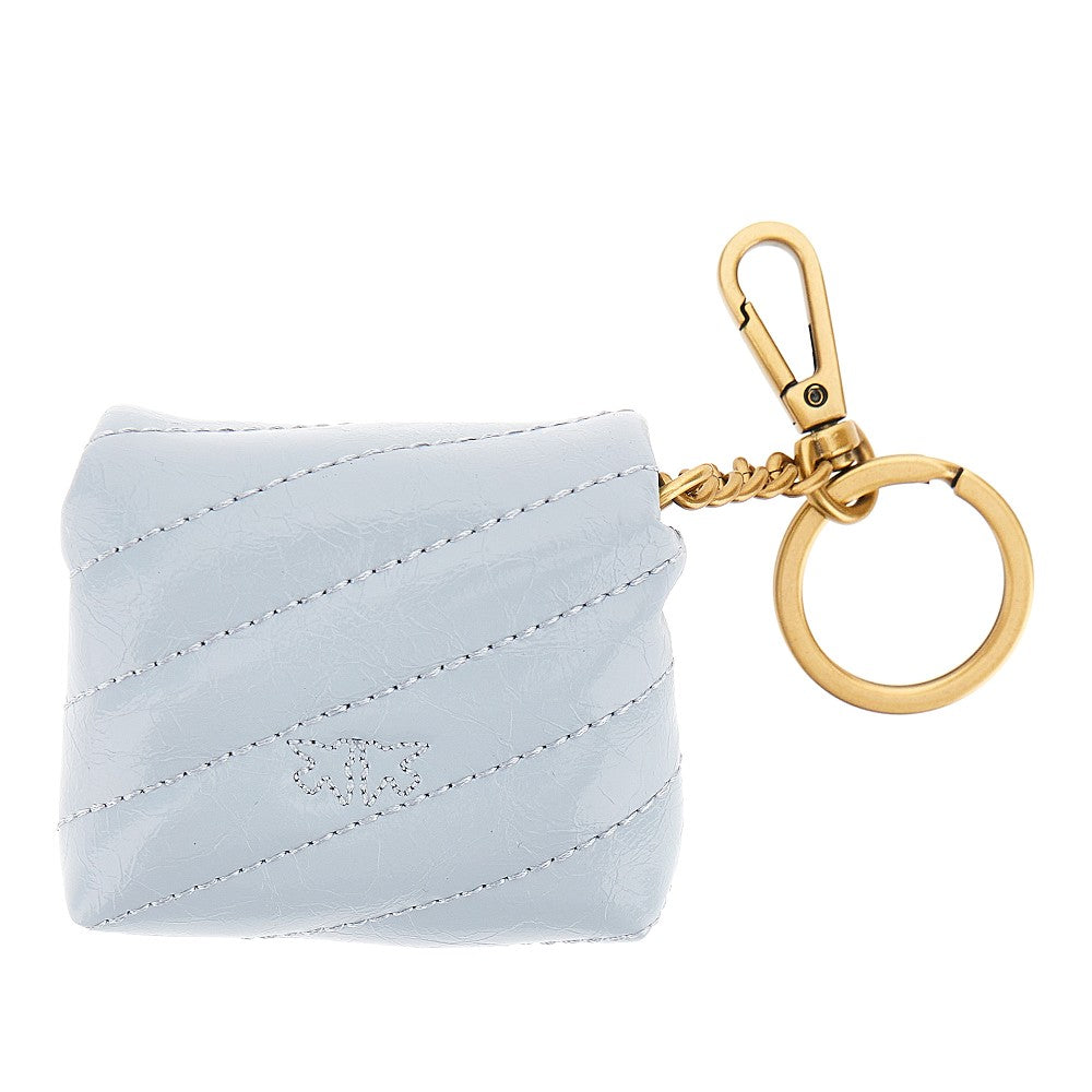 PINKO OS love bag puff leather airpods pouch
