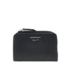 grained leather bi-fold wallet