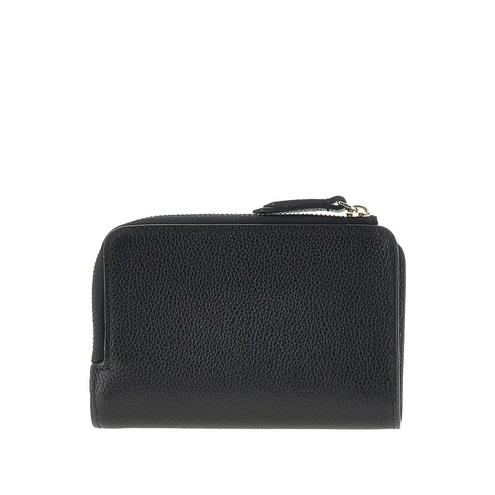 grained leather bi-fold wallet