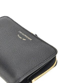 EMPORIO ARMANI OS grained leather bi-fold wallet