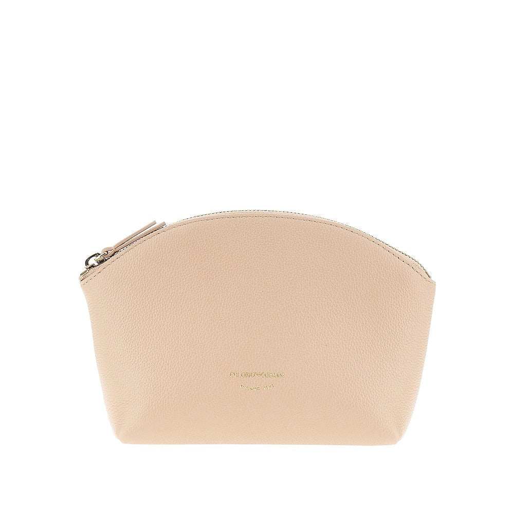 grained leather pouch