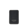 grained leather magnetic card holder