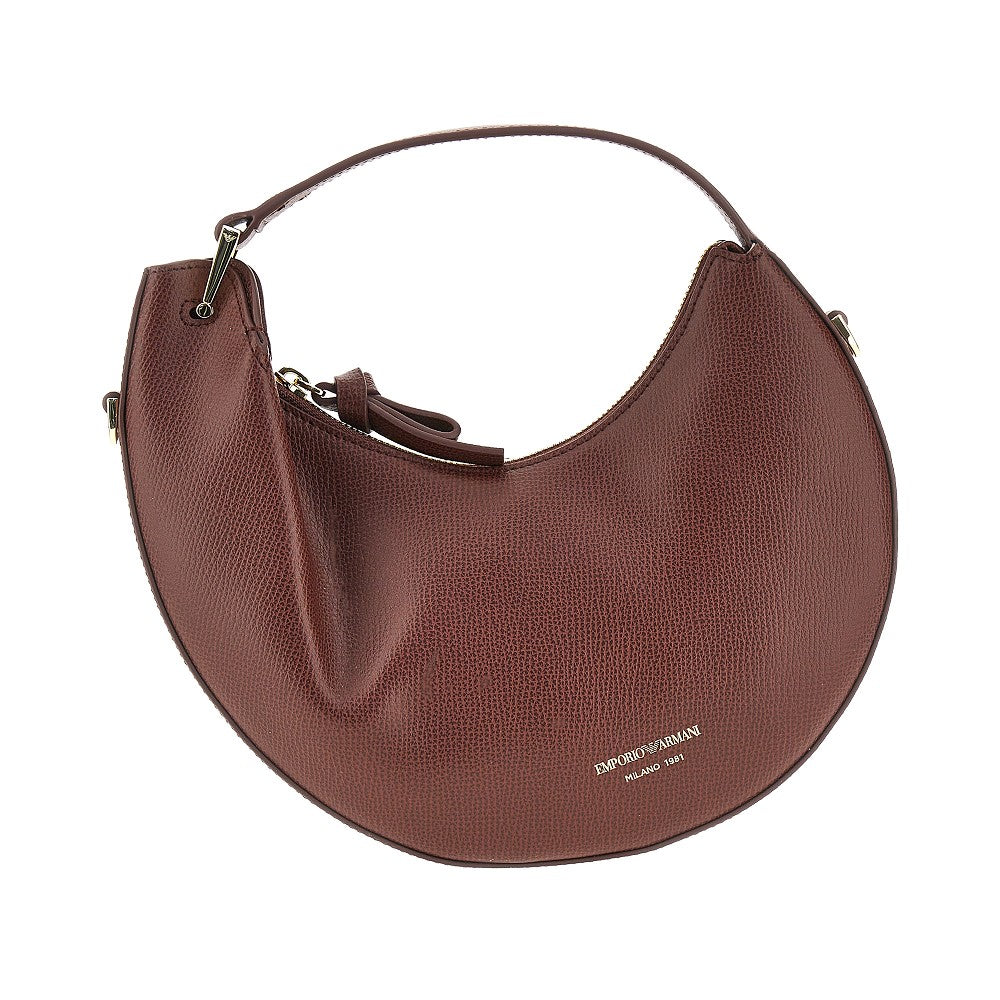 emporio armani 1981 leather mini hobo bag