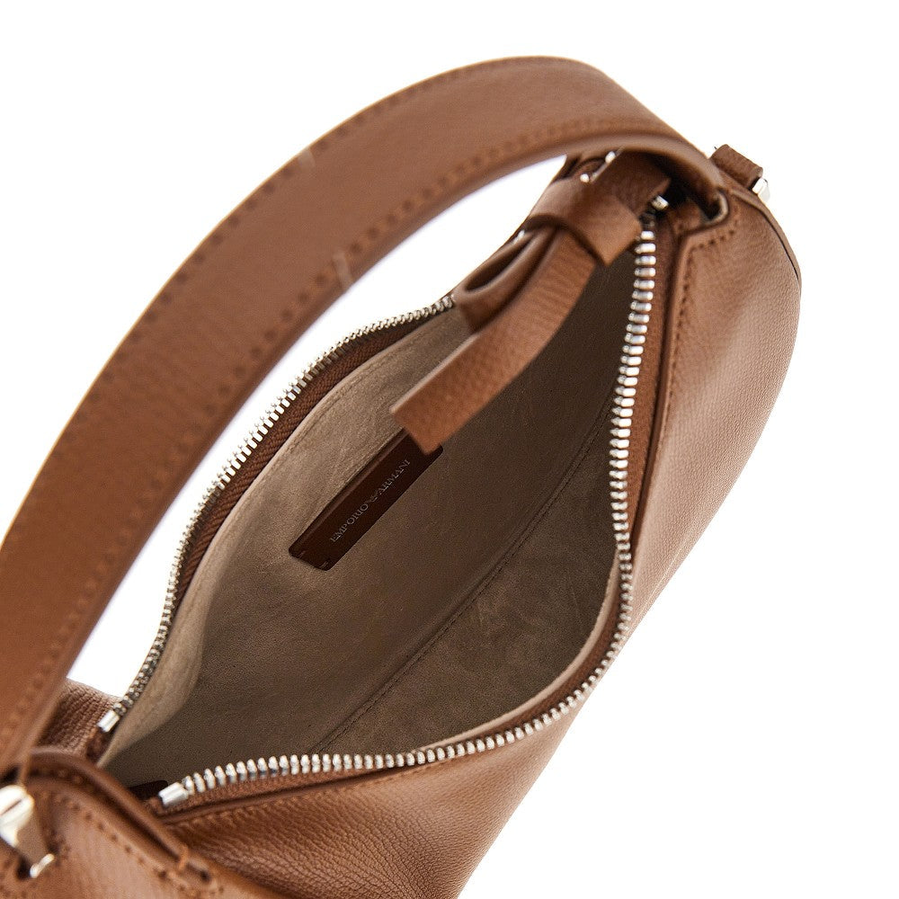 emporio armani 1981 leather mini hobo bag