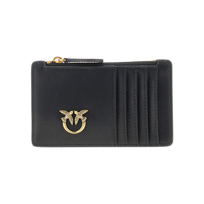 PINKO OS love birds leather cardholder