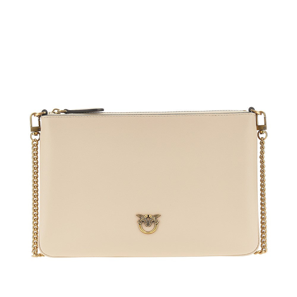 PINKO OS flat classic leather pouch