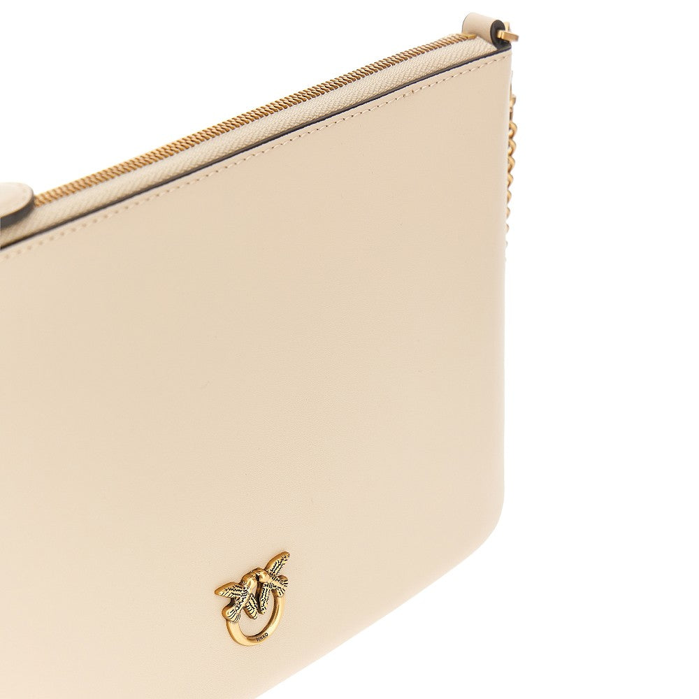 flat classic leather pouch