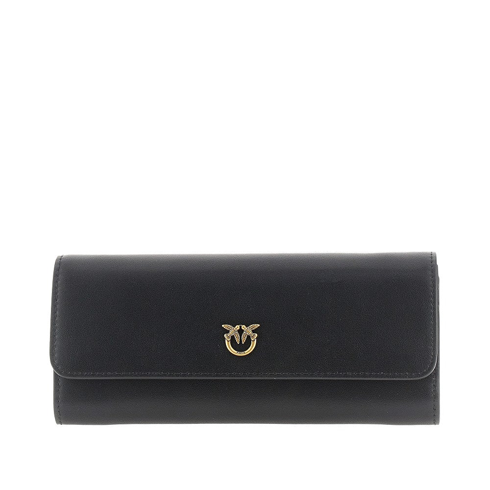 PINKO OS love birds leather clutch wallet