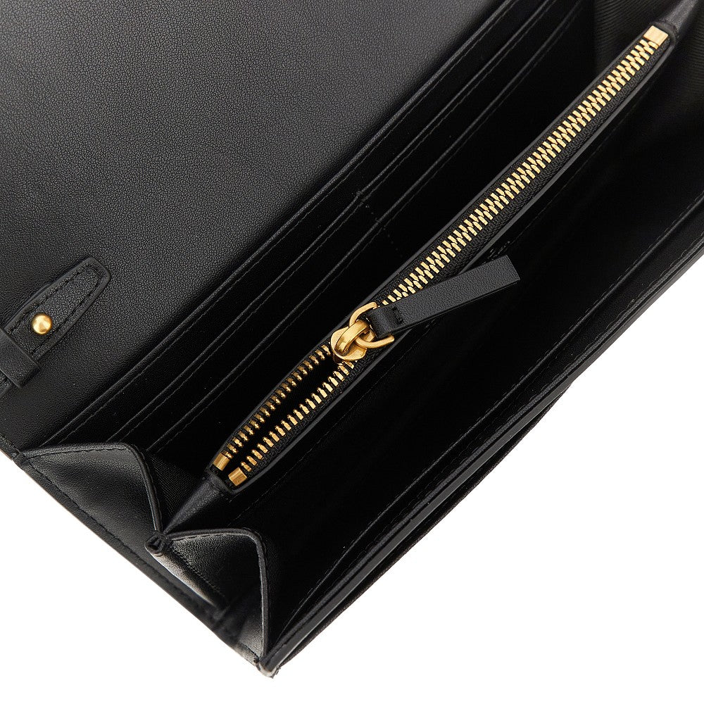 PINKO OS love birds leather clutch wallet