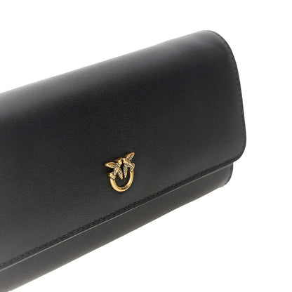 PINKO OS love birds leather clutch wallet