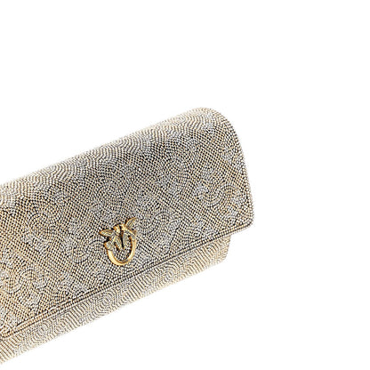 PINKO OS love birds clutch wallet whit rhinestone