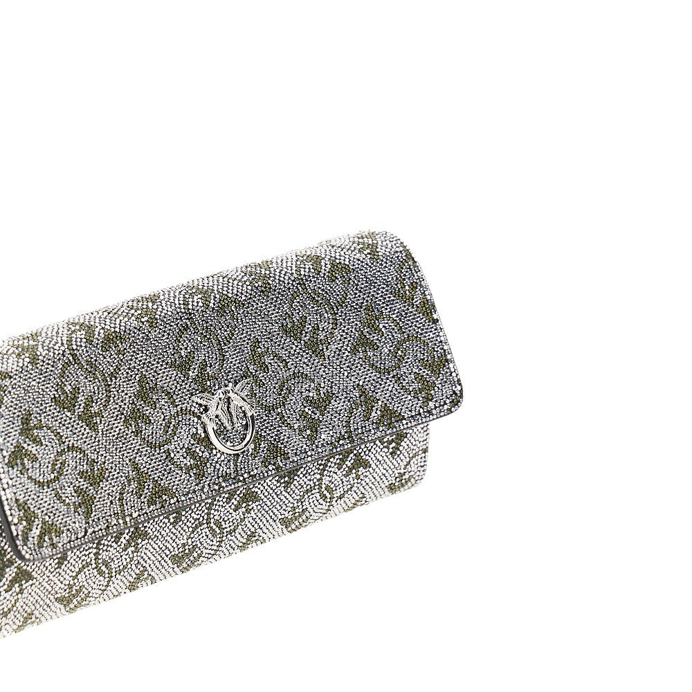 PINKO OS love birds clutch wallet whit rhinestone