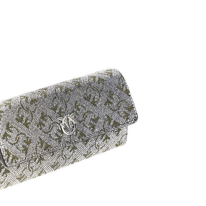 PINKO OS love birds clutch wallet whit rhinestone