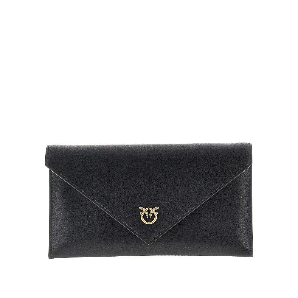 PINKO OS leather pouch with love birds logo