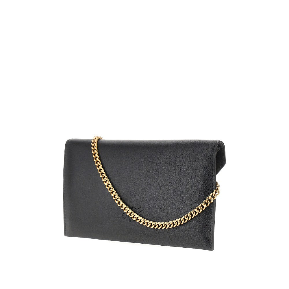 PINKO OS leather pouch with love birds logo