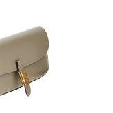 PINKO OS saddle flat leather pouch