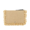 woven raffia pouch