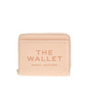 grained leather mini compact wallet