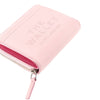 grained leather mini compact wallet