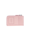 grained leather zip wallet