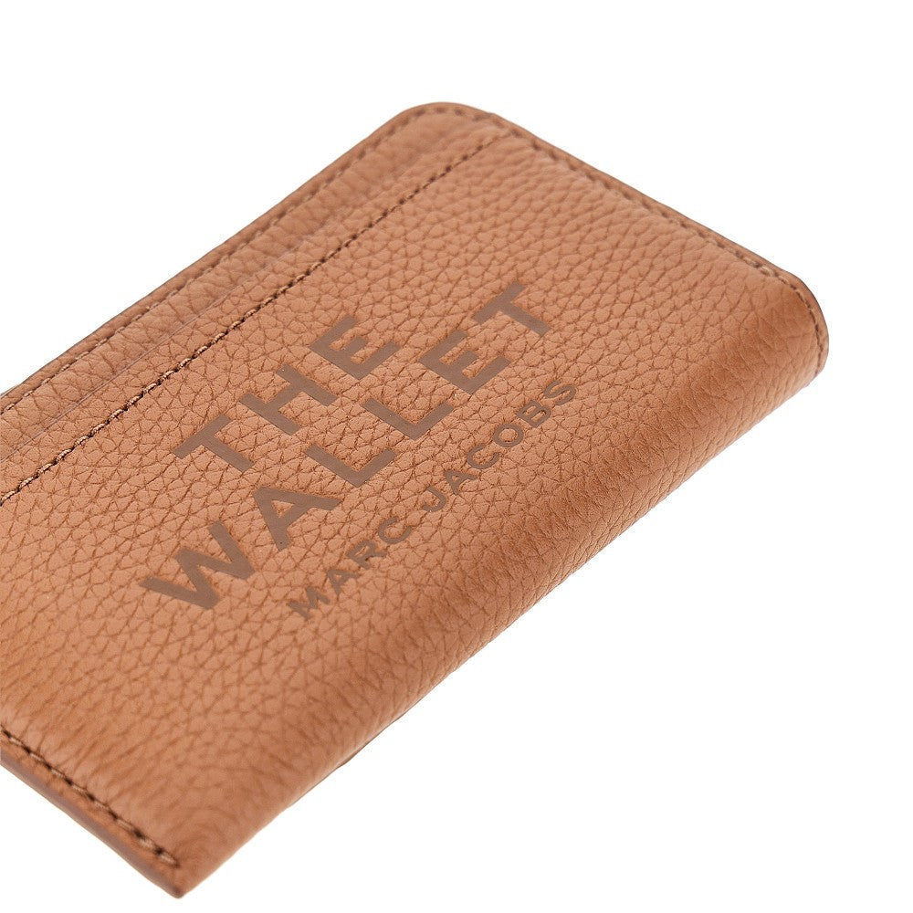 grained leather zip wallet