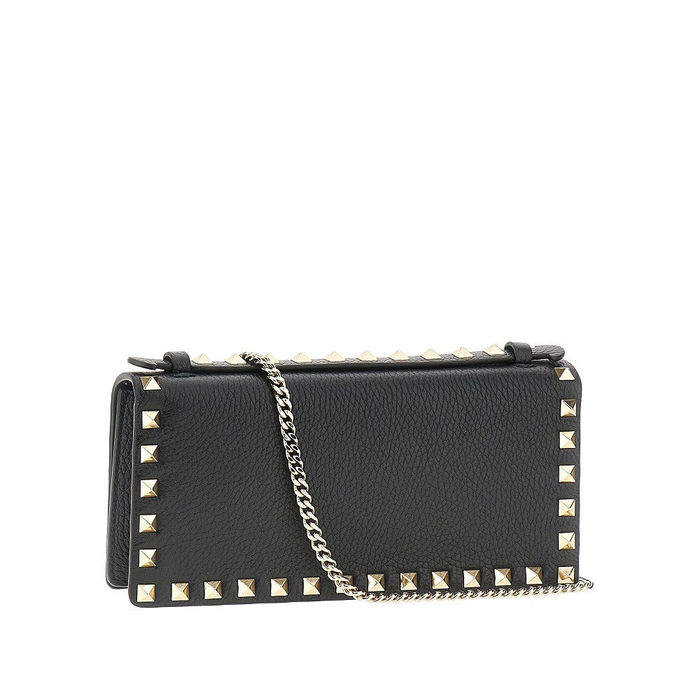 VALENTINO GARAVANI OS rockstud clutch wallet with chain