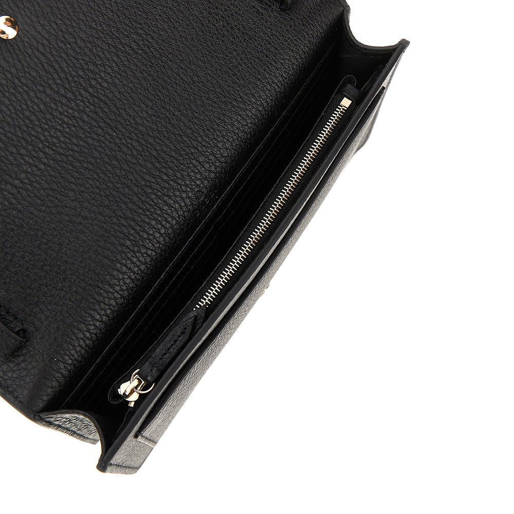 leather dionysus clutch with chain