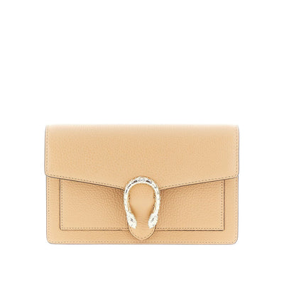 leather dionysus clutch with chain