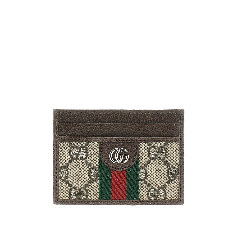 GUCCI OS leather and gg supreme ophidia cardholder