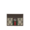 leather and gg supreme ophidia cardholder